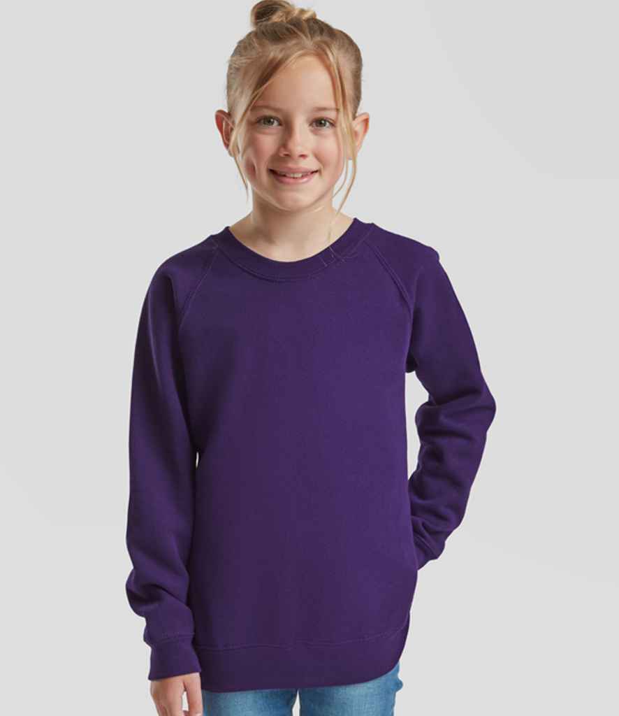 Fruit of the Loom Kids Classic Raglan Sweatshirt PenCarrie